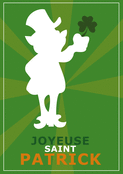 Lutin joyeux avec un tr&egrave;fle vert